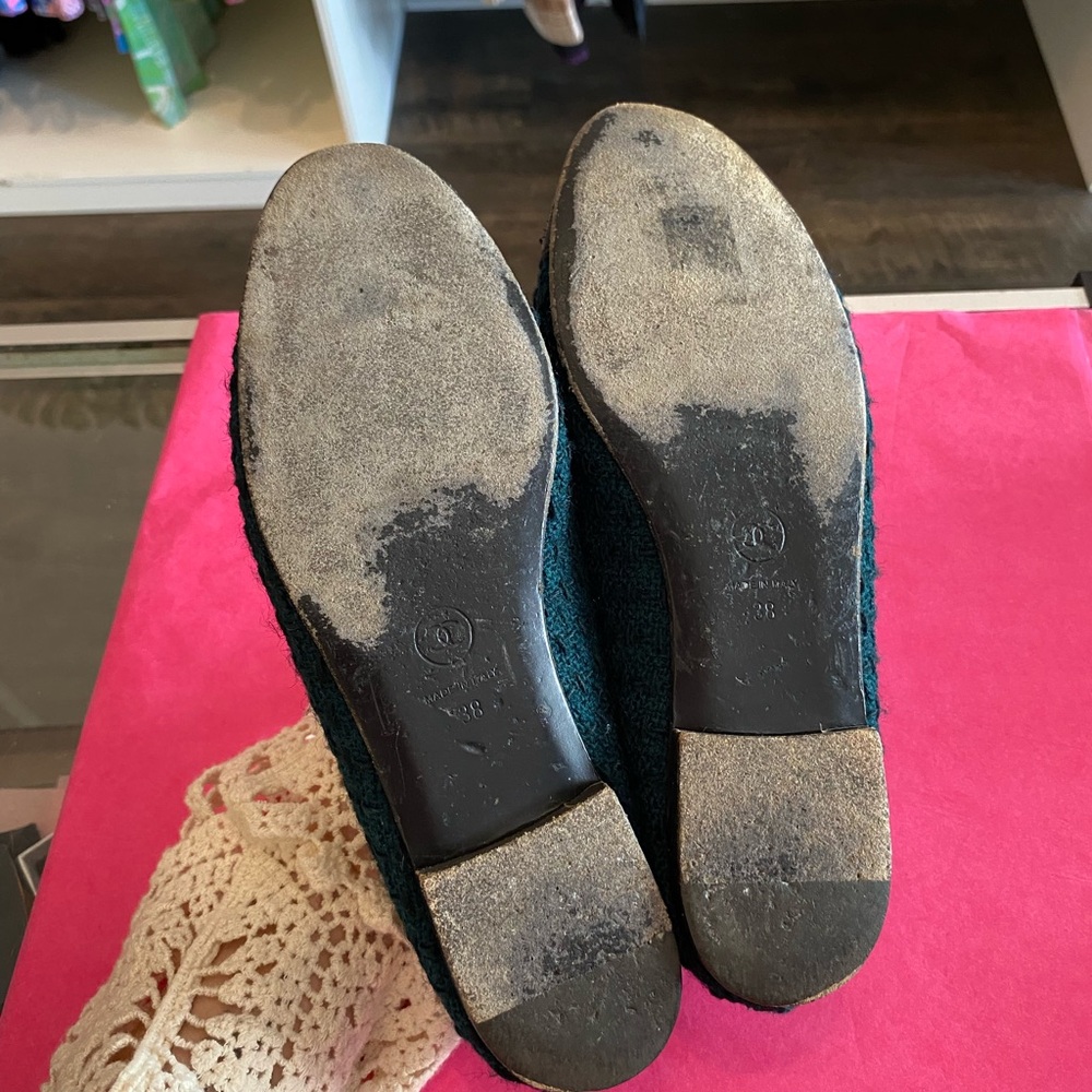 Chanel Tweed Ballet Flats size 38 - Picture 7 of 11